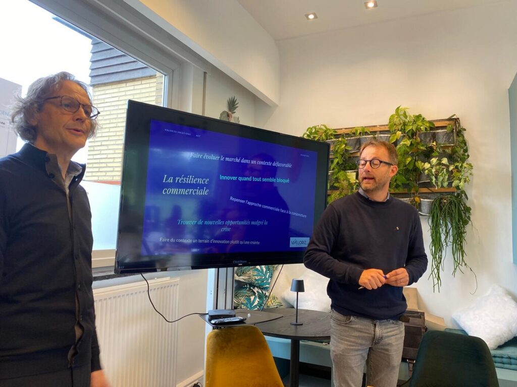 Une session Valorize Solutions animée à deux, avec un co-animateur côté client, sur la résilience commerciale
